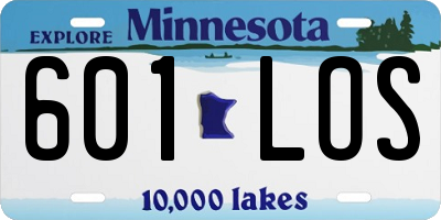 MN license plate 601LOS