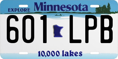MN license plate 601LPB