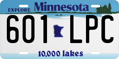 MN license plate 601LPC
