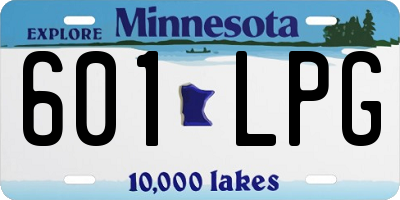 MN license plate 601LPG
