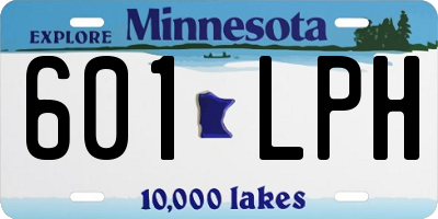 MN license plate 601LPH