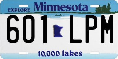 MN license plate 601LPM