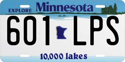 MN license plate 601LPS