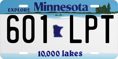 MN license plate 601LPT