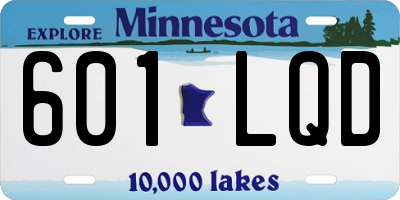 MN license plate 601LQD