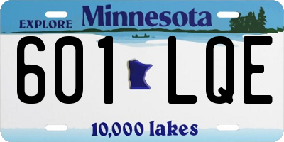 MN license plate 601LQE