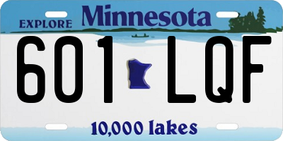 MN license plate 601LQF
