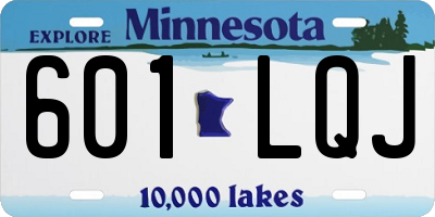 MN license plate 601LQJ