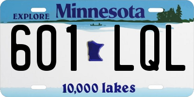 MN license plate 601LQL