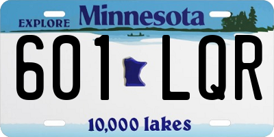 MN license plate 601LQR
