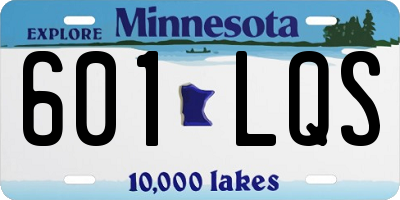 MN license plate 601LQS