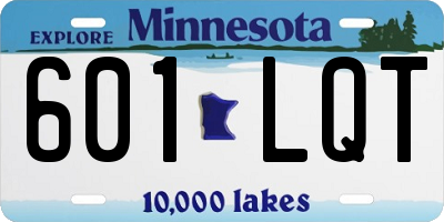 MN license plate 601LQT