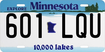 MN license plate 601LQU