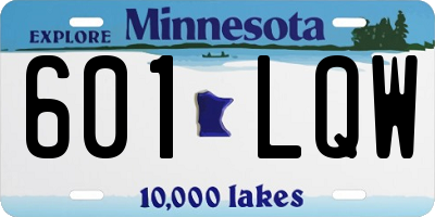 MN license plate 601LQW