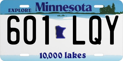 MN license plate 601LQY