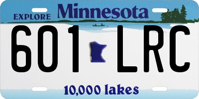 MN license plate 601LRC