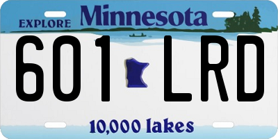 MN license plate 601LRD