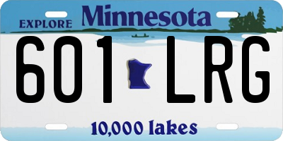 MN license plate 601LRG