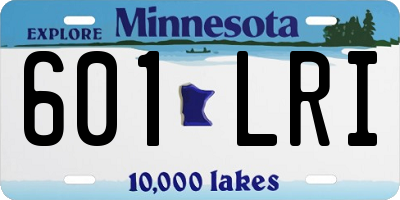 MN license plate 601LRI