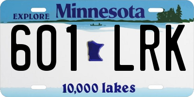 MN license plate 601LRK