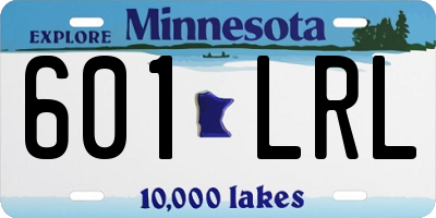 MN license plate 601LRL
