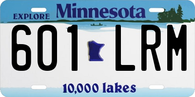 MN license plate 601LRM