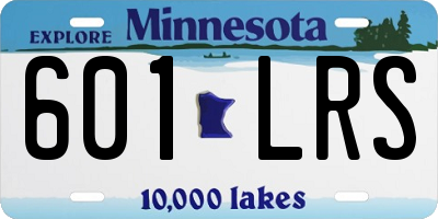 MN license plate 601LRS