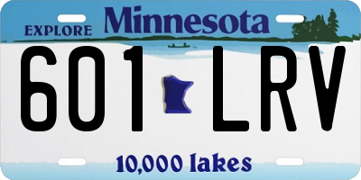 MN license plate 601LRV