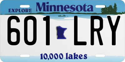 MN license plate 601LRY