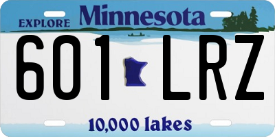 MN license plate 601LRZ