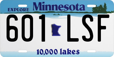 MN license plate 601LSF