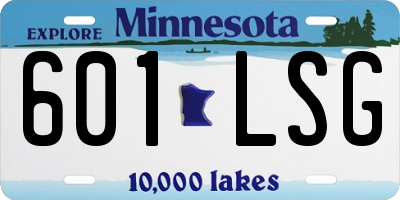 MN license plate 601LSG