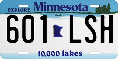 MN license plate 601LSH