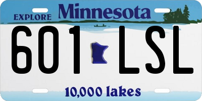 MN license plate 601LSL