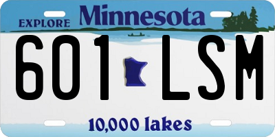 MN license plate 601LSM