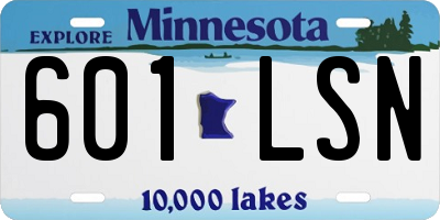 MN license plate 601LSN