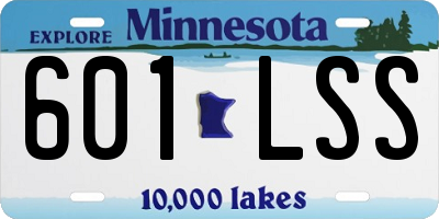 MN license plate 601LSS