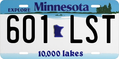 MN license plate 601LST