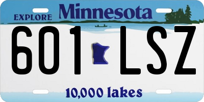 MN license plate 601LSZ