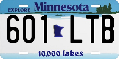 MN license plate 601LTB