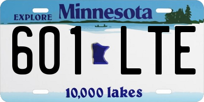 MN license plate 601LTE