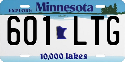 MN license plate 601LTG