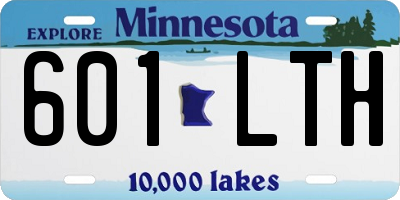 MN license plate 601LTH