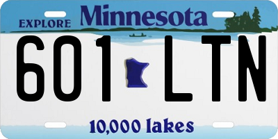 MN license plate 601LTN