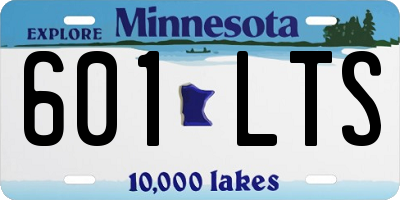 MN license plate 601LTS