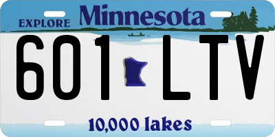 MN license plate 601LTV