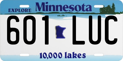 MN license plate 601LUC
