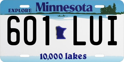 MN license plate 601LUI