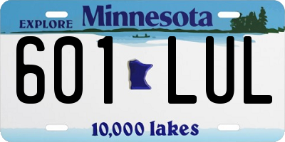 MN license plate 601LUL
