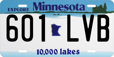 MN license plate 601LVB